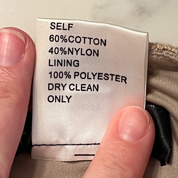 Tadashi Shoji Cream/Tan Peplum Dress size 2 - Picture 5 of 5